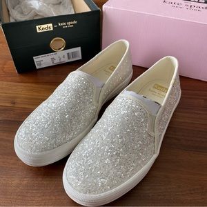 Keds x Kate Spade Double Decker Slip On Sneaker Glitter Size 6